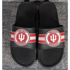IU Indiana Hoosiers Legacy Sport Men Slides Black Casual Summer Vacation 11-12